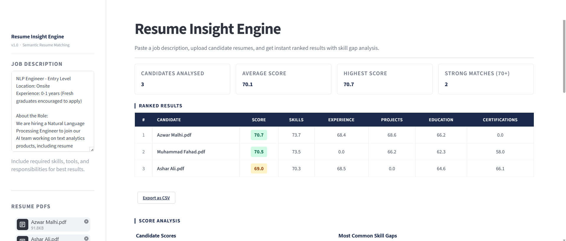 Resume Insight Engine